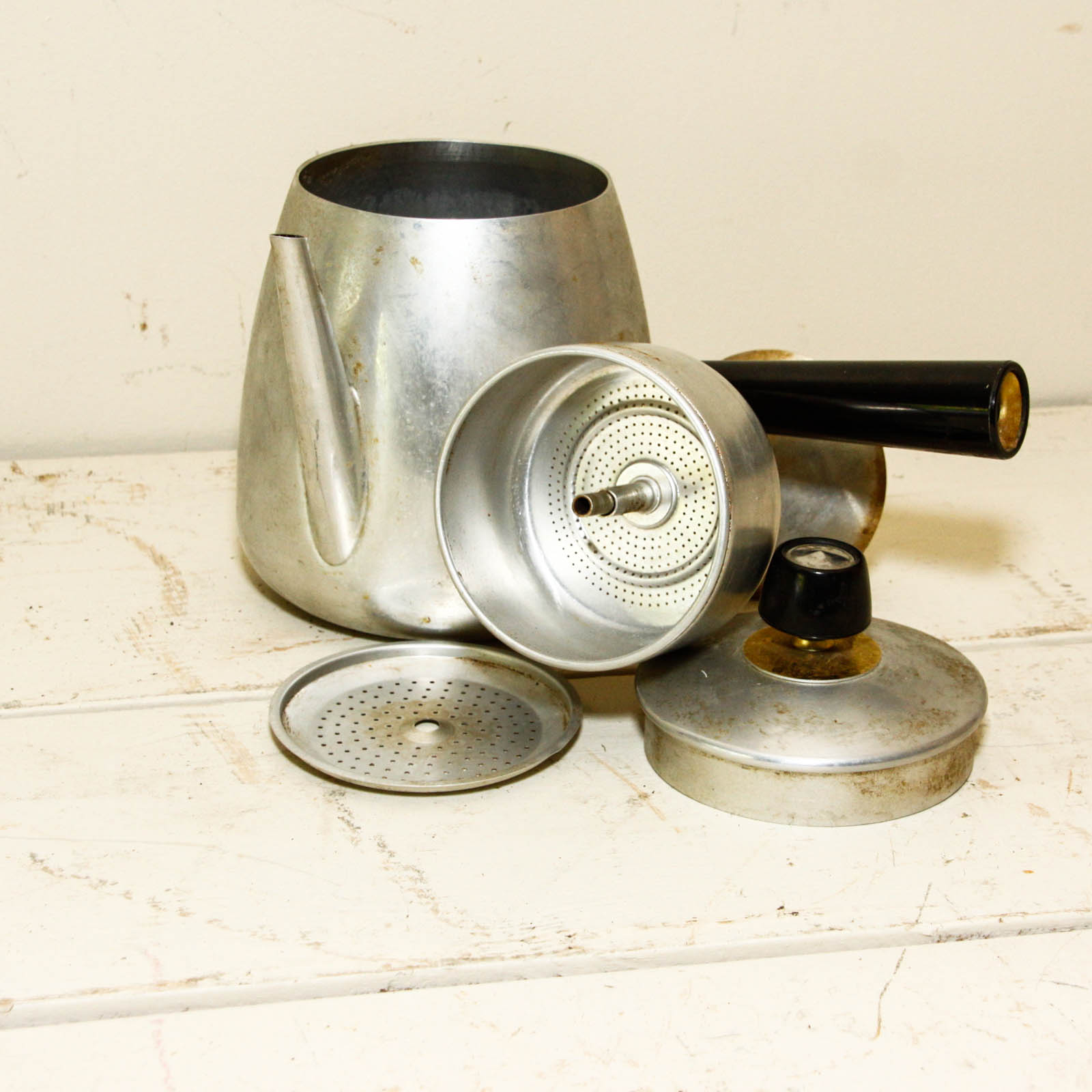 Pair of Vintage Aluminum Percolators