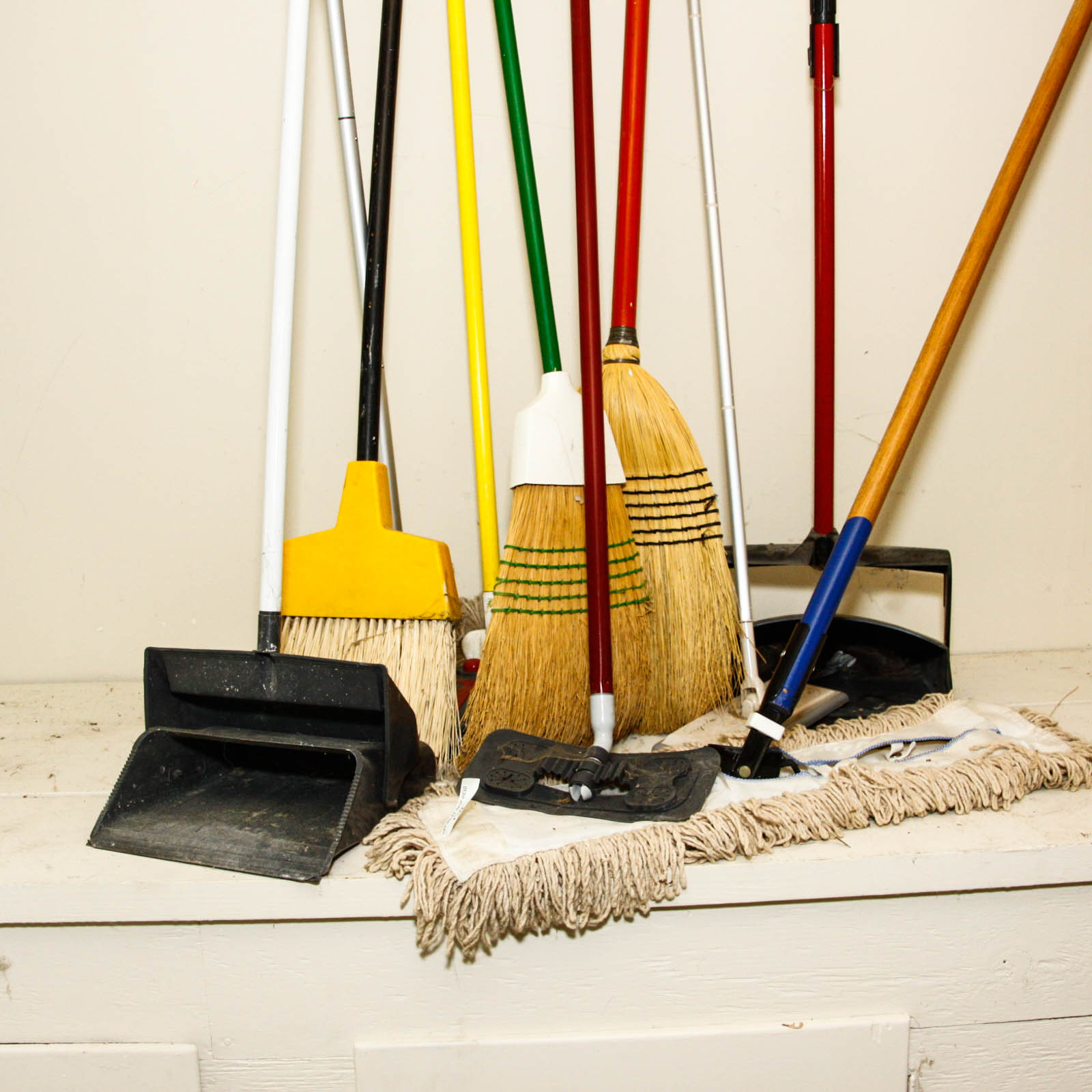 Mops, Brooms, and Dust Pans