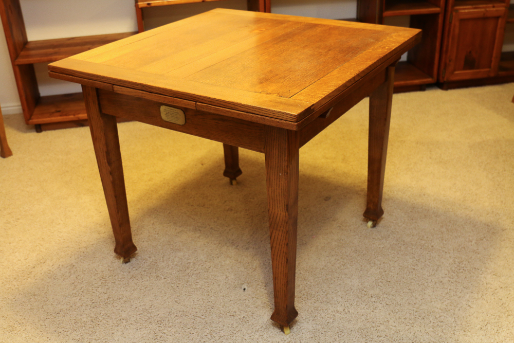 English Oak Expandable Pub Table with Chairs