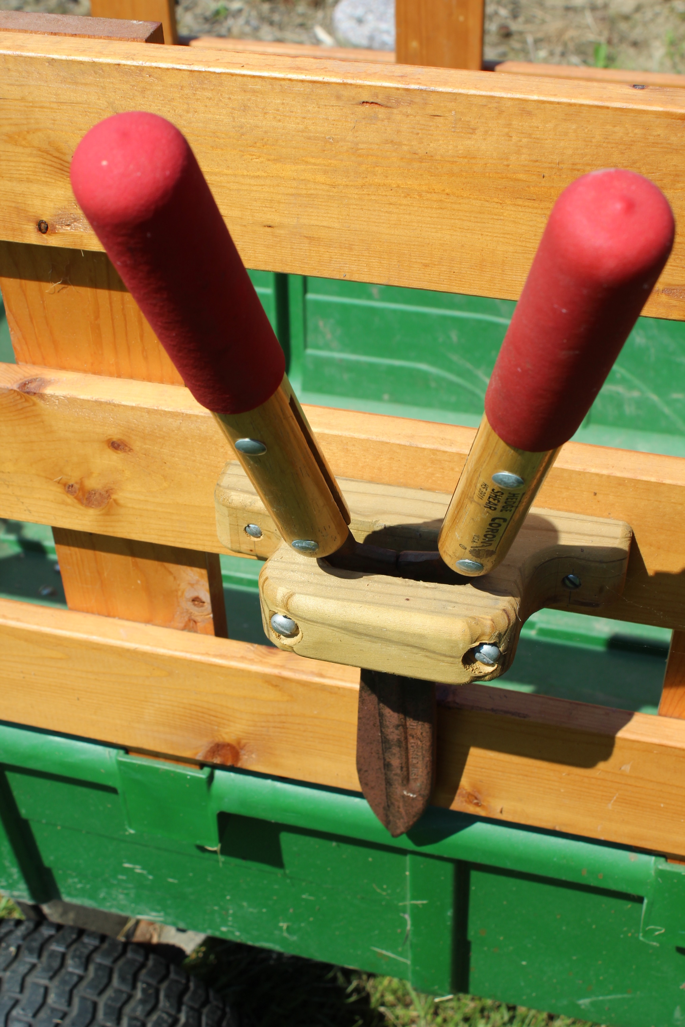 John Deere 10P Tow-Behind Poly Utility Cart with Custom Stake Bed and Tools