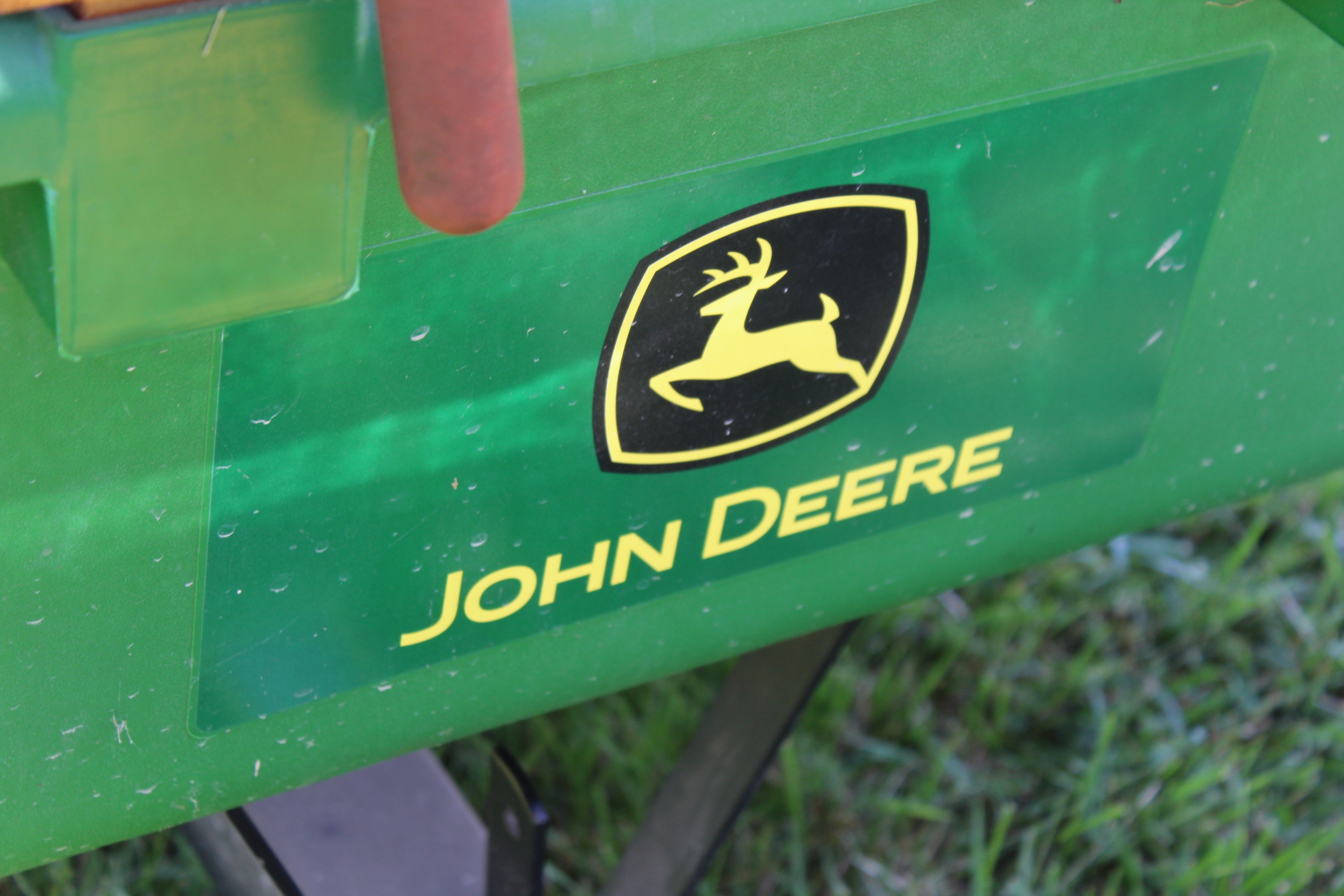 John Deere 10P Tow-Behind Poly Utility Cart with Custom Stake Bed and Tools