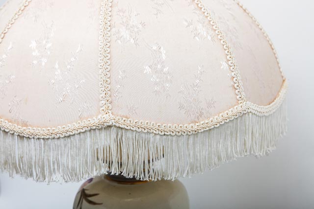 Pair of Floral Painted Lamps