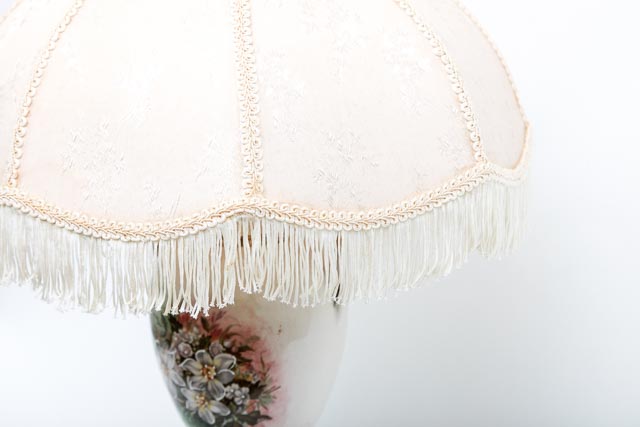 Pair of Floral Painted Lamps