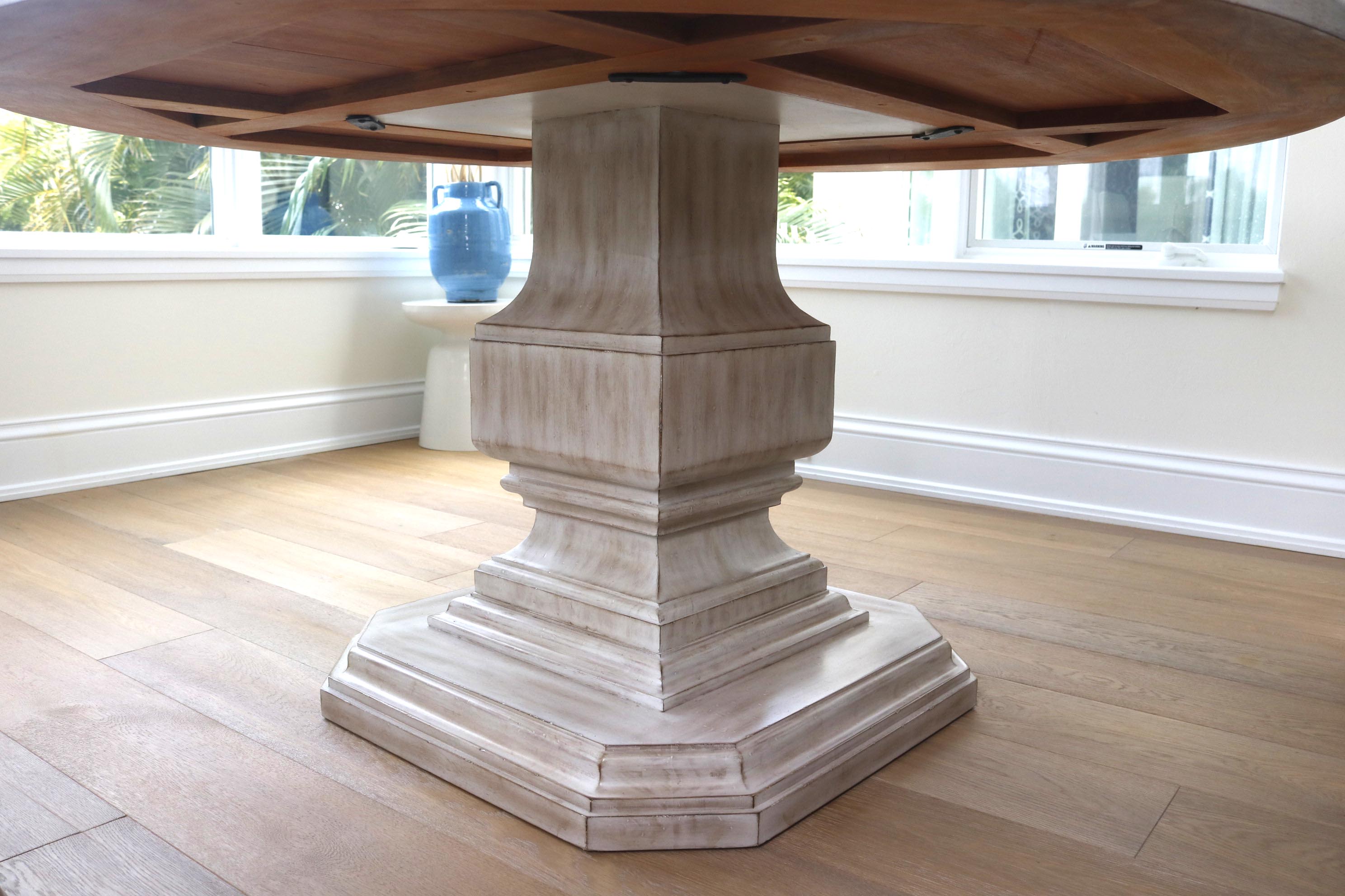 60" Round Dining Table with a Pedestal Base