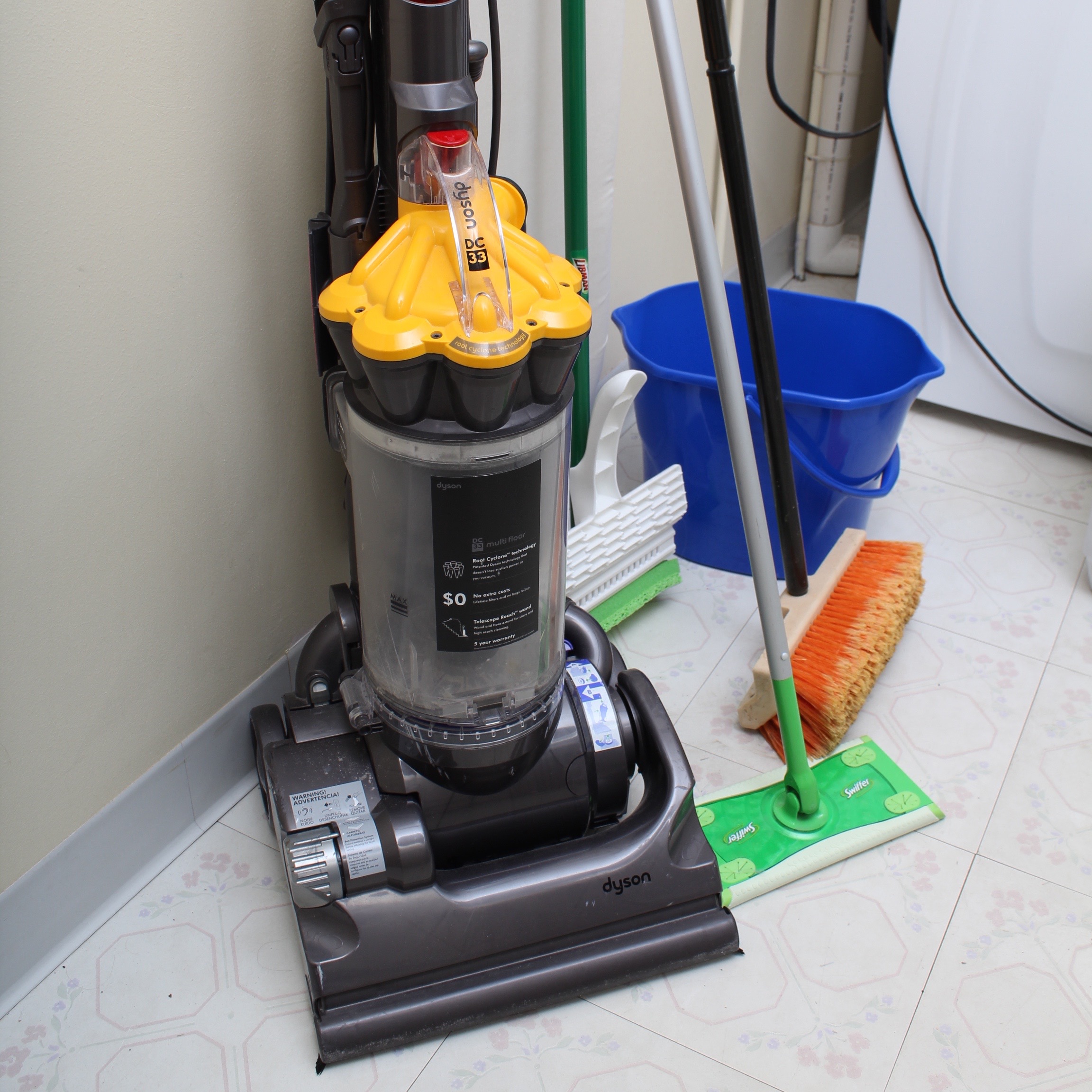 Luxury Dyson Vacuum and Other Cleaning Supplies