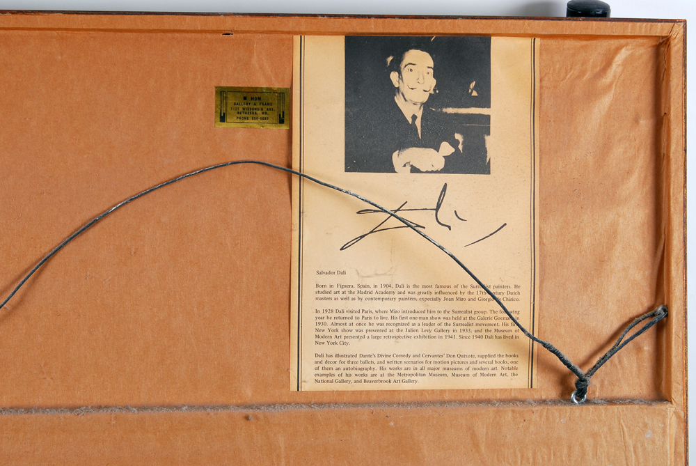 Signed Limited Edition Salvador Dali Lithograph