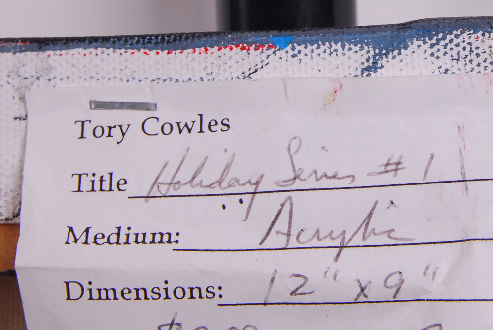 Tory Cowles "Holiday Series #1" Acrylic Painting on Canvas