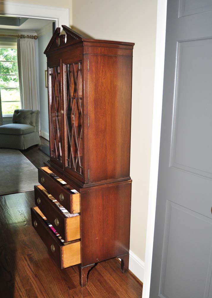 Tomlinson of High Point Mahogany Bookcase on Chest