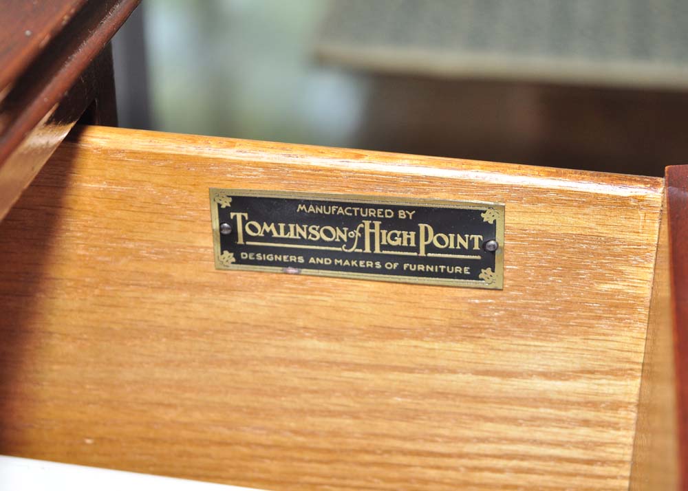 Tomlinson of High Point Mahogany Bookcase on Chest