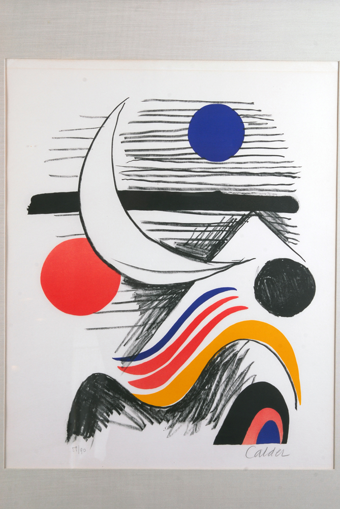 Signed Limited Edition Alexander Calder "Moon and Planets"