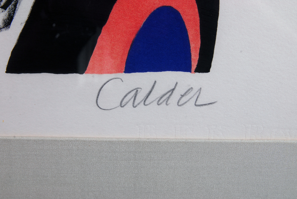Signed Limited Edition Alexander Calder "Moon and Planets"
