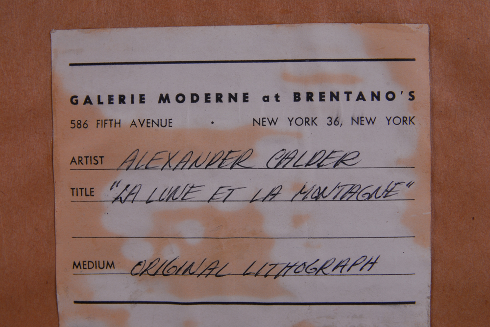 Signed Limited Edition Alexander Calder "Moon and Planets"