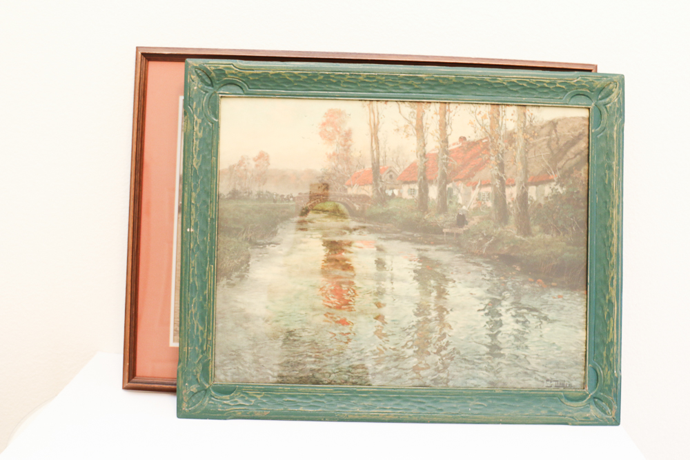 Vintage Dutch Port Scene Print