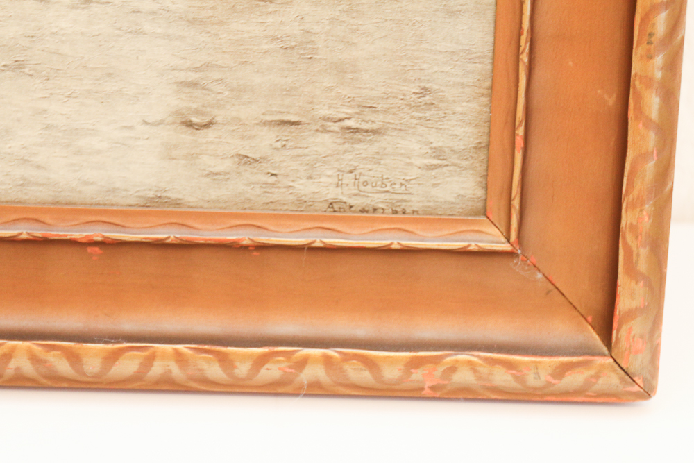 Vintage Dutch Port Scene Print