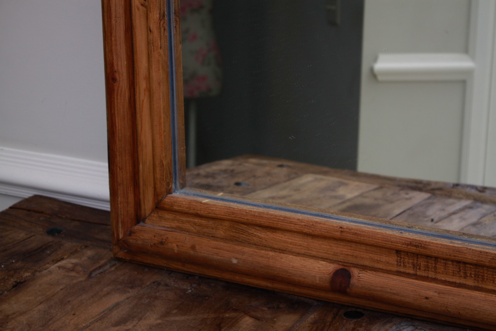 Oversized Rustic Knotty Pine Floor Mirror
