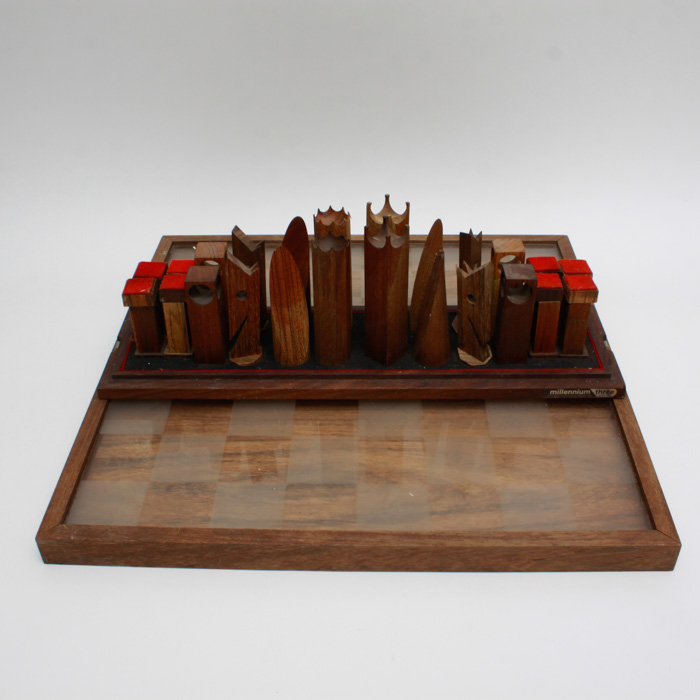 Mid-Century Modern Millennium Three Chess Set