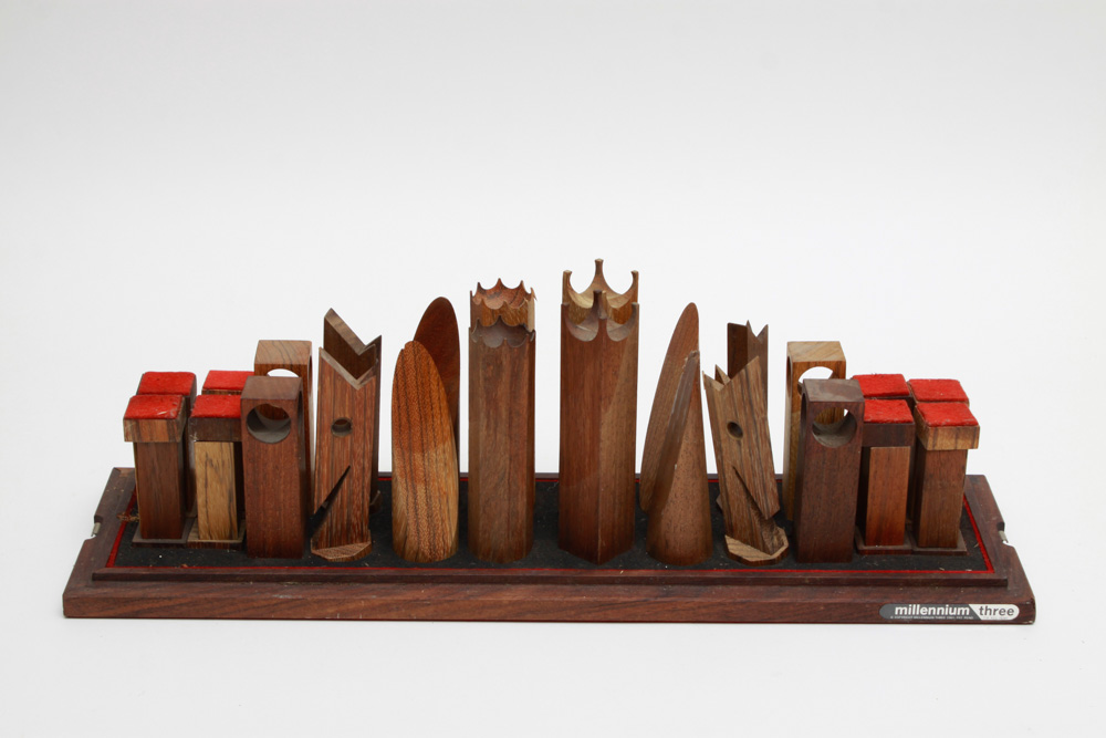 Mid-Century Modern Millennium Three Chess Set