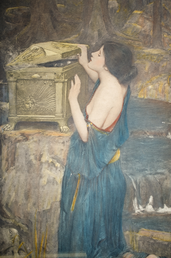 J.W. Waterhouse "Pandora" Framed Lithograph