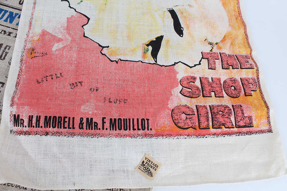 Vintage Advertisements on Linen