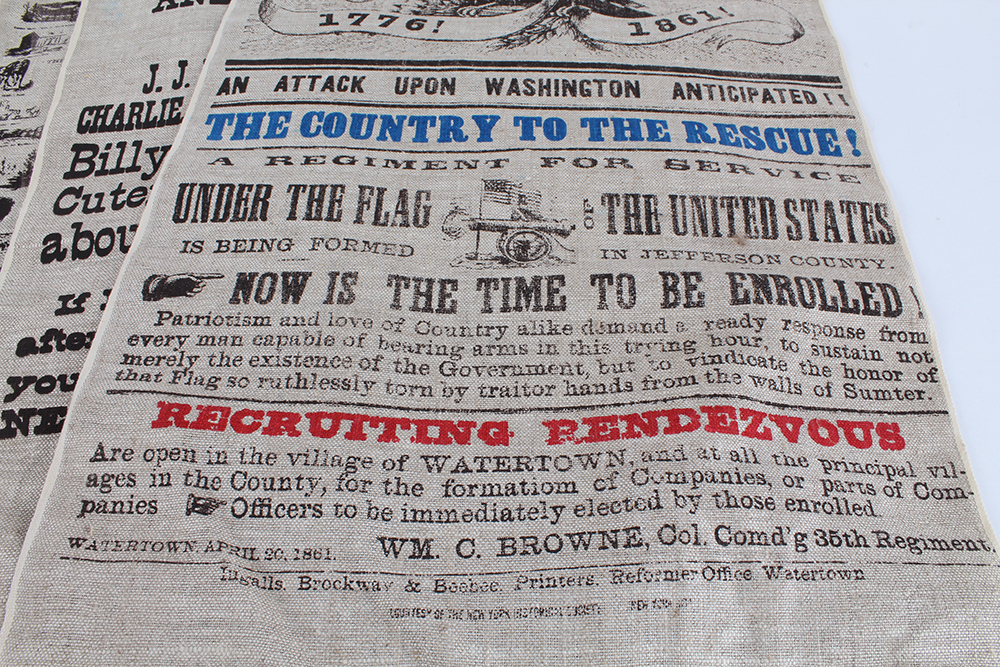 Vintage Advertisements on Linen