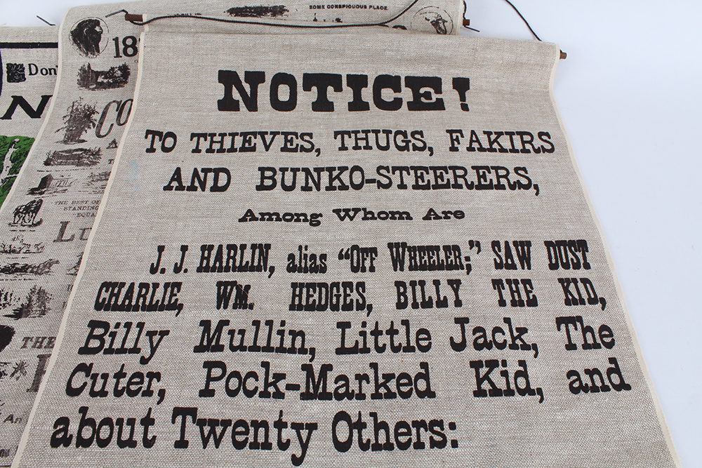 Vintage Advertisements on Linen