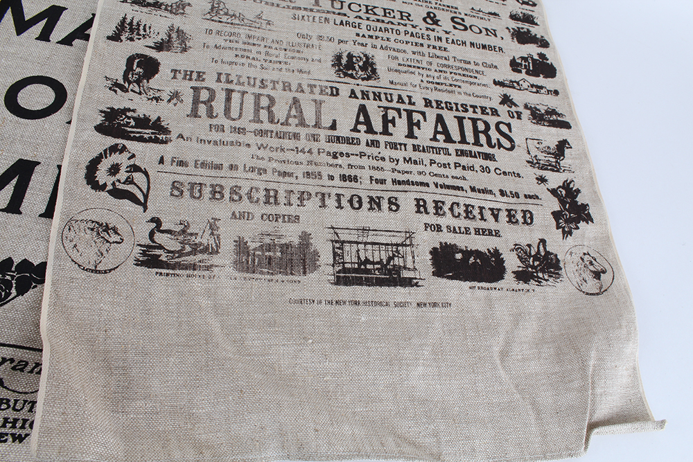 Vintage Advertisements on Linen