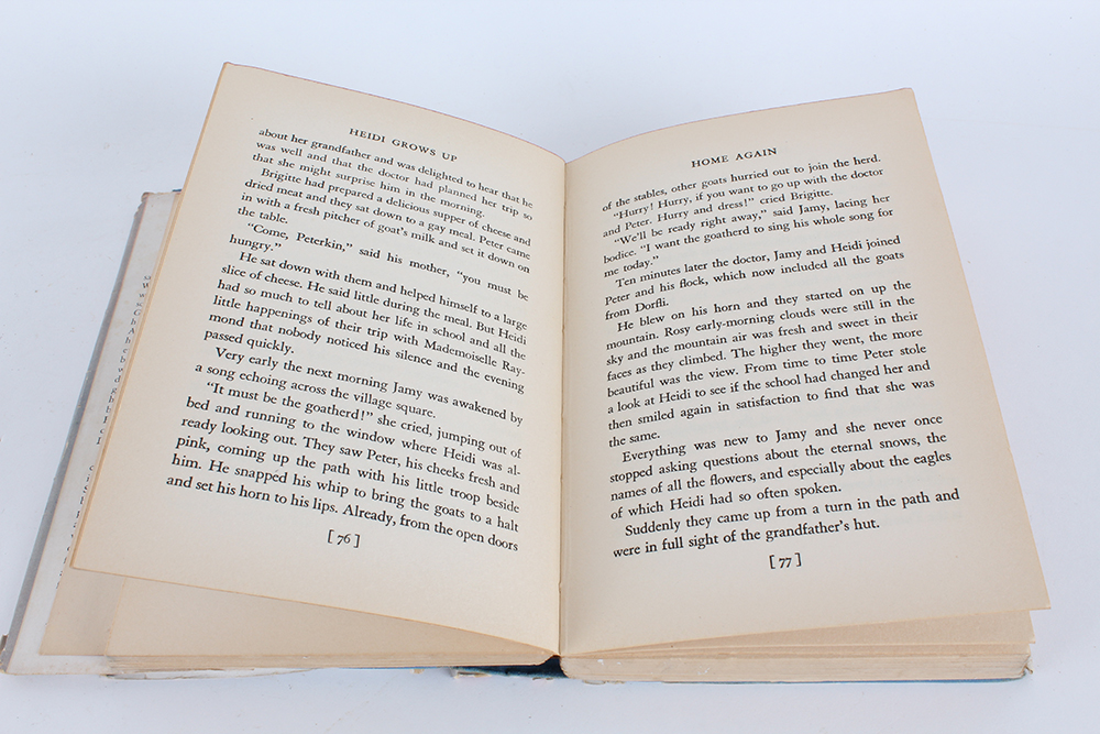 "Heidi" and "Heidi Grows Up" Novels by Johanna Spyri