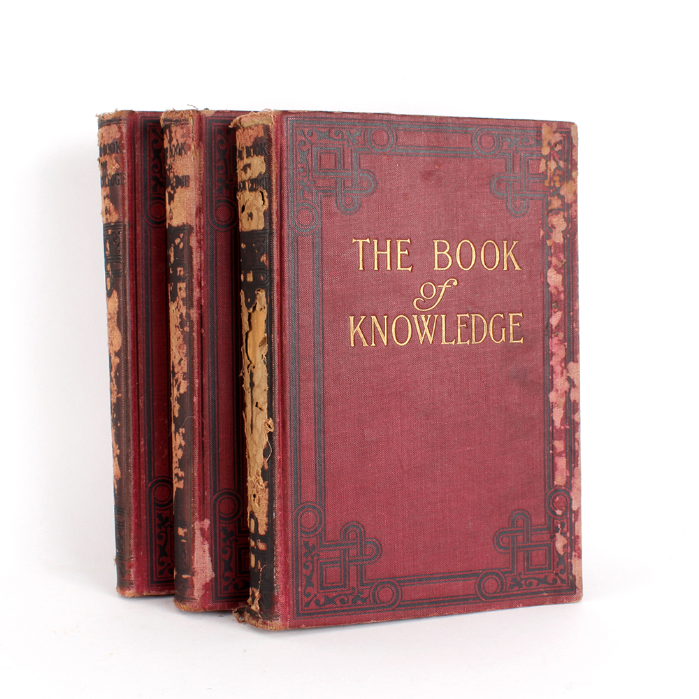 Three Volumes of "The Book of Knowledge: The Children's Encyclopedia"