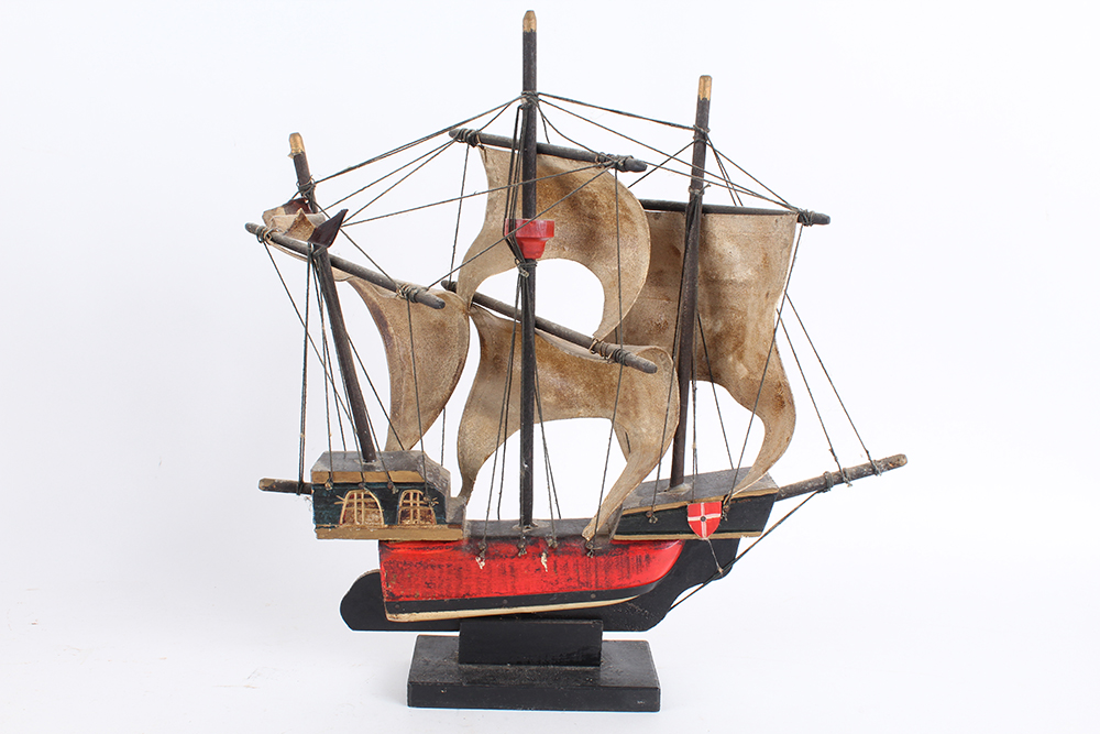 Miniature Reproductions of the Santa Maria and the Persian Merchant