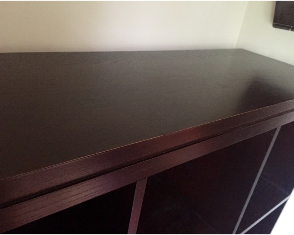 Ethan Allen Dark Wood Cube Organizer Bookcase w/ Storage