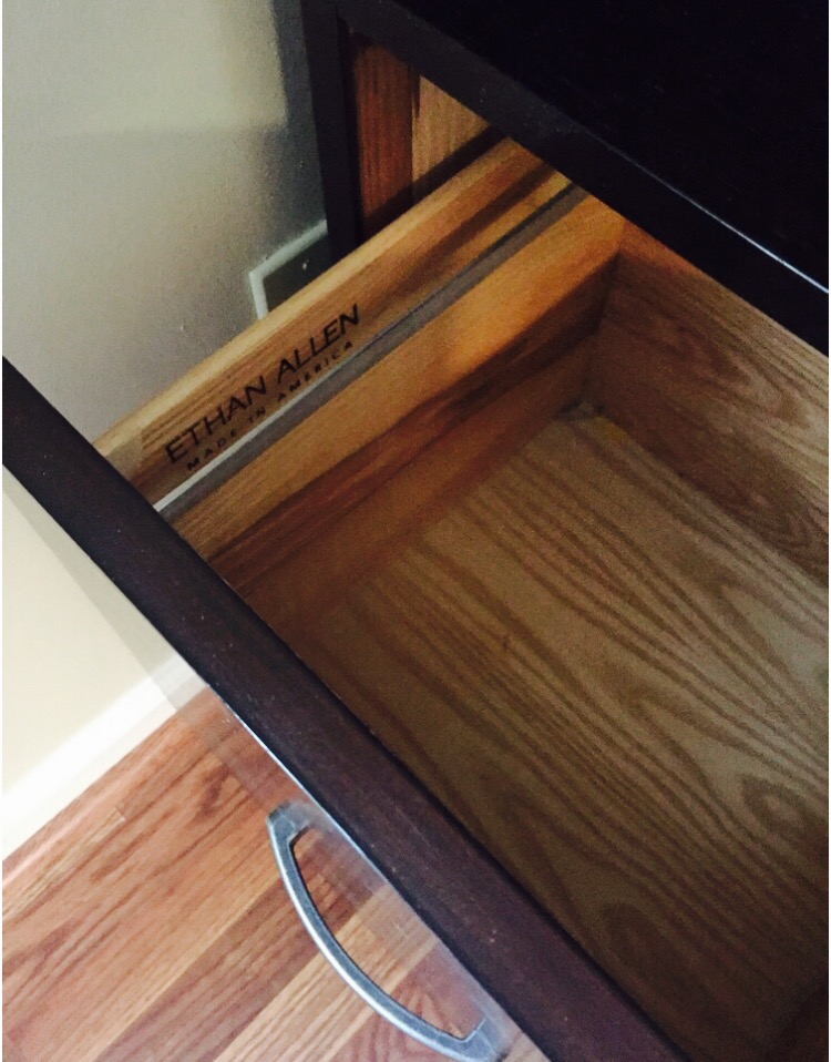 Ethan Allen Dark Wood Cube Organizer Bookcase w/ Storage