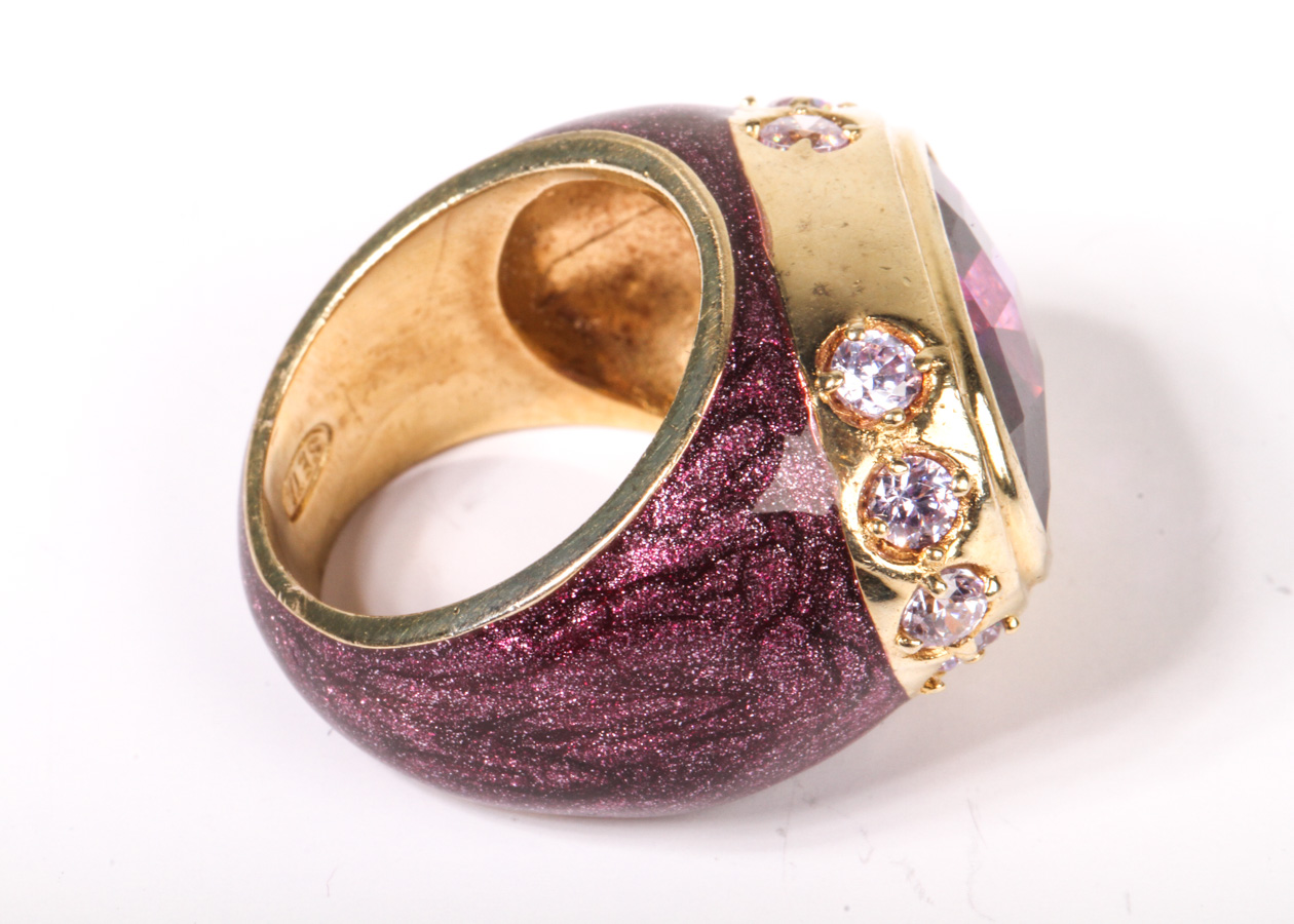 Seta Sterling Silver Purple Gemstone Ring
