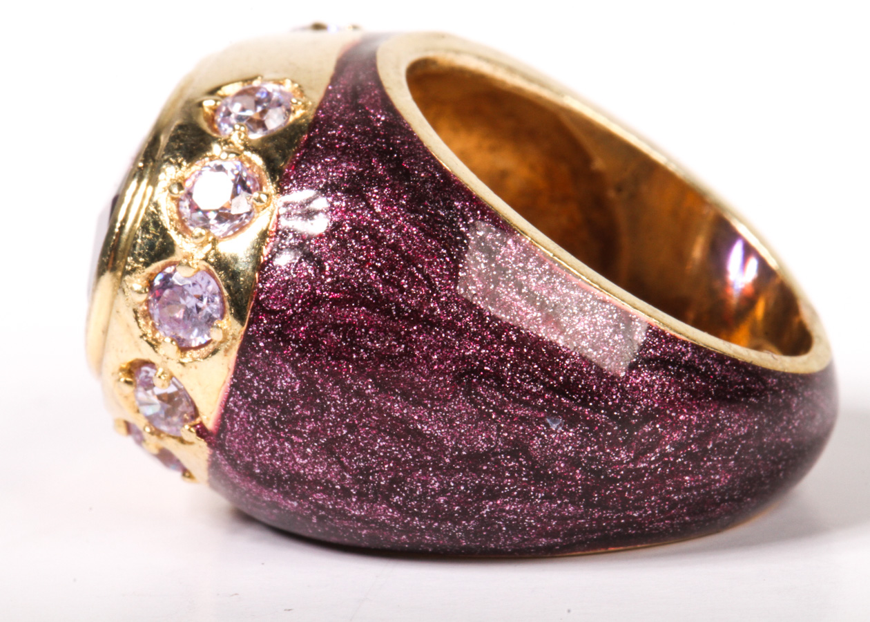 Seta Sterling Silver Purple Gemstone Ring