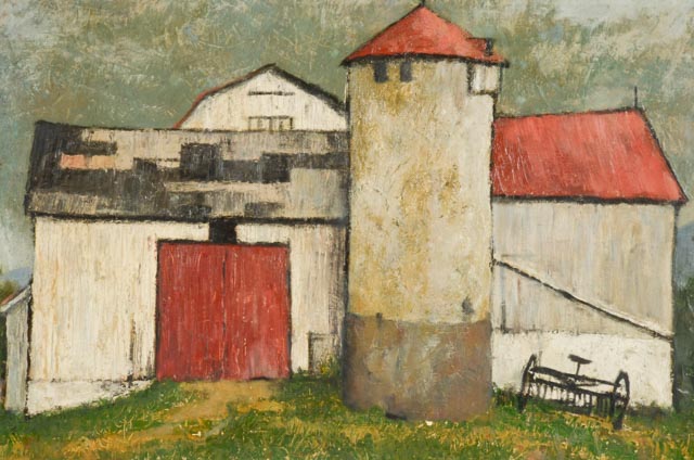 Walker Everett Original Oil Painting of Barn