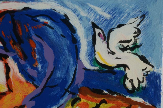 Zamy Steynovitz Limited Edition Serigraph "Lovers and Bouquet"