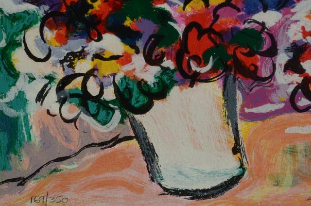 Zamy Steynovitz Limited Edition Serigraph "Lovers and Bouquet"