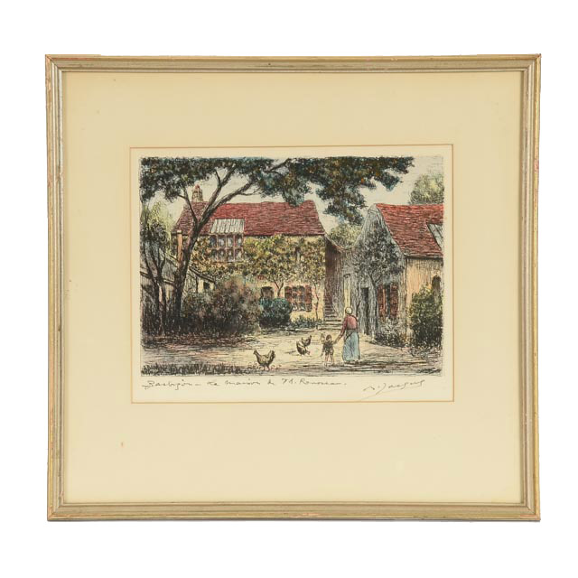 Maurice Jacque Hand-Colored Etching