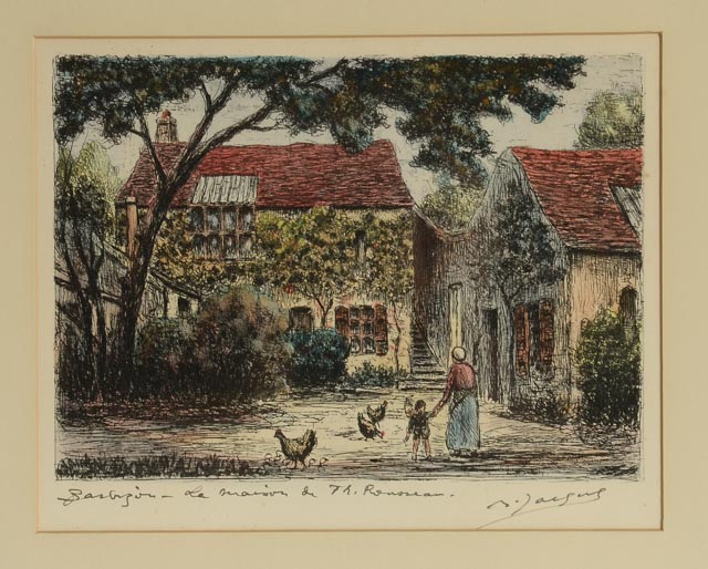 Maurice Jacque Hand-Colored Etching