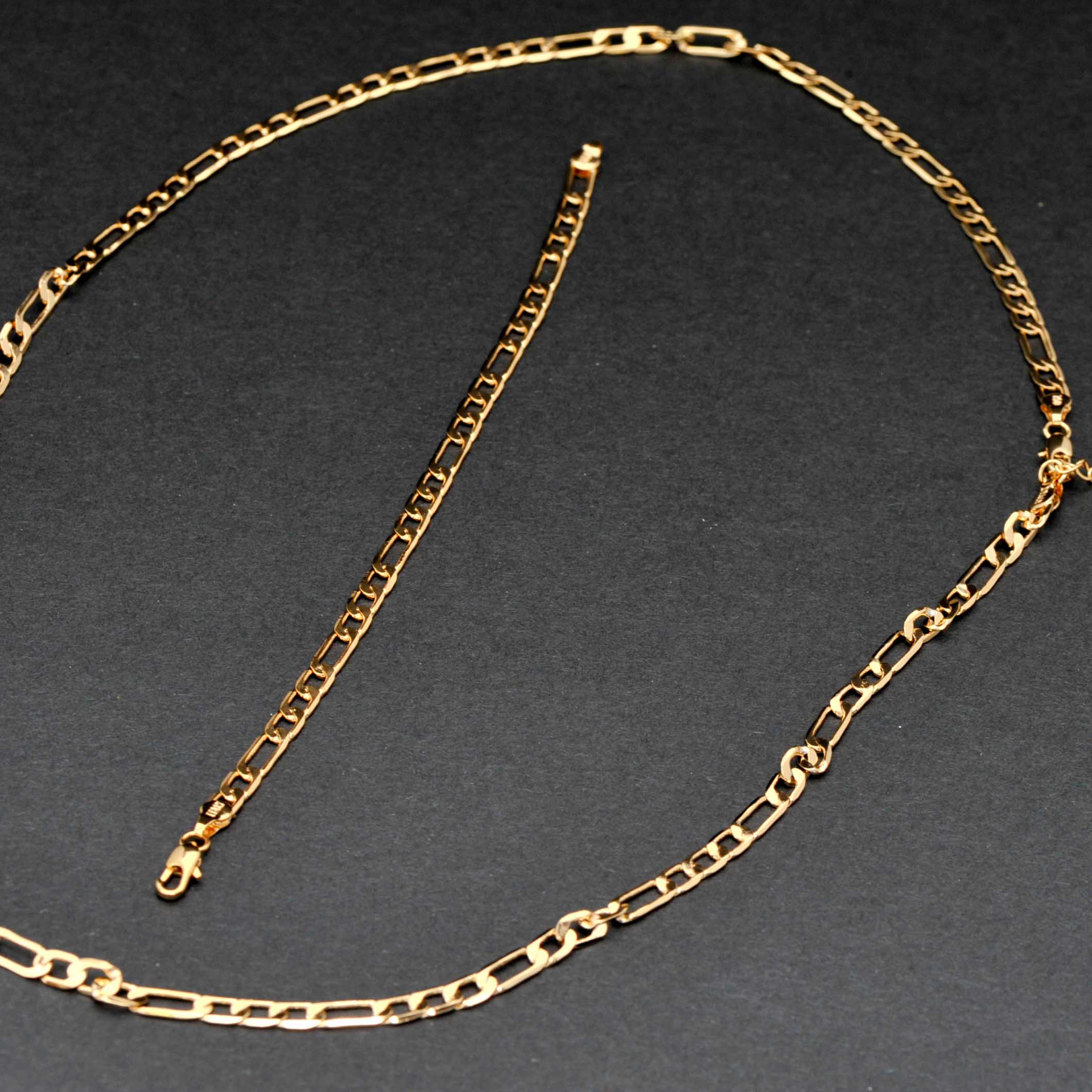 Gold-Tone Chain and Bracelet Pair