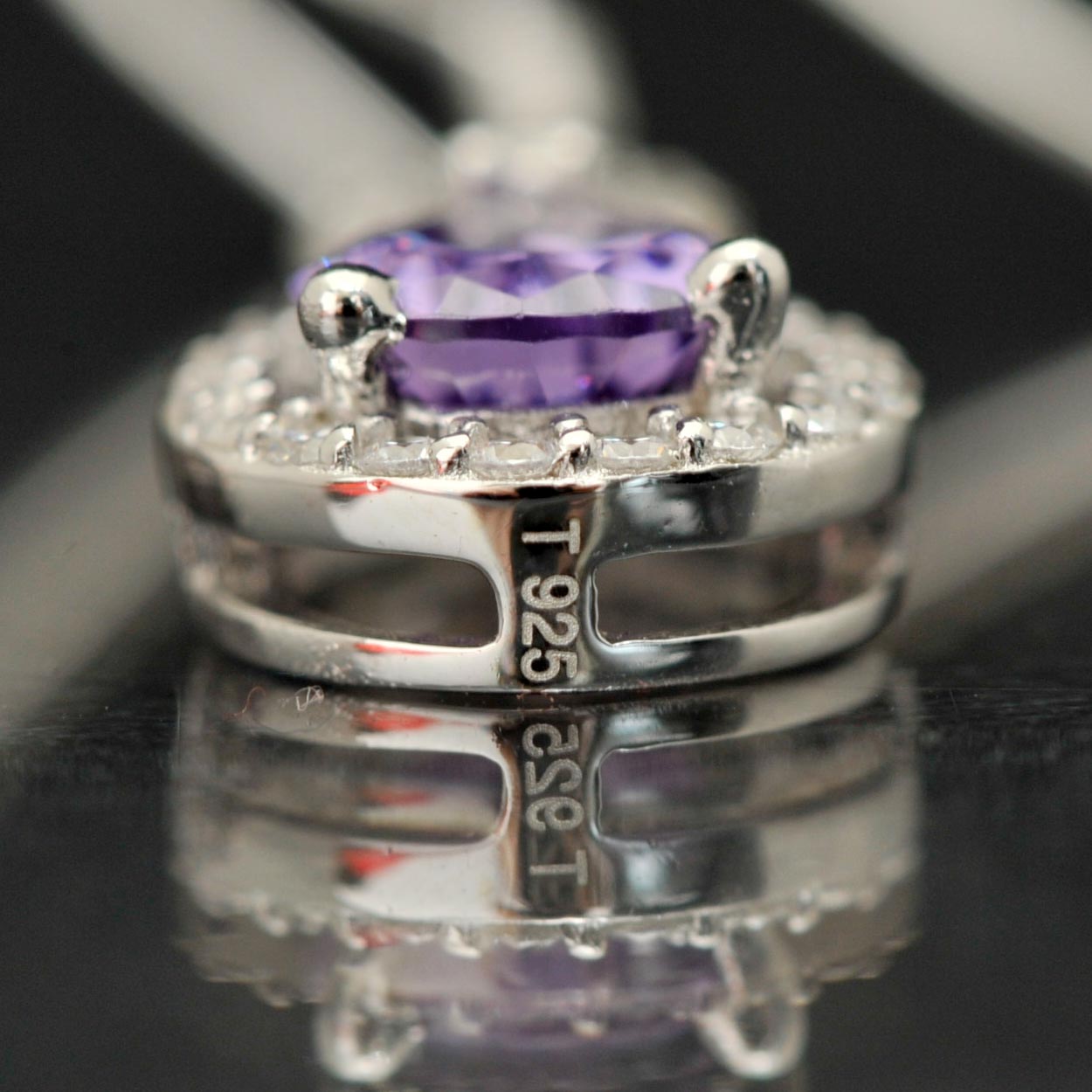 Sterling and Synthetic Amethyst Earrings