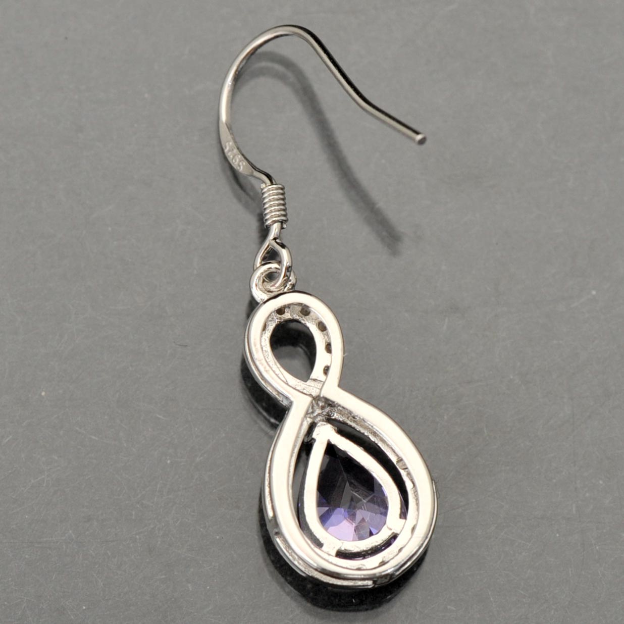 Sterling and Synthetic Amethyst Earrings