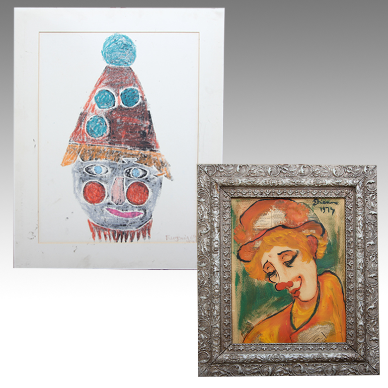 Duo of Clown Artworks