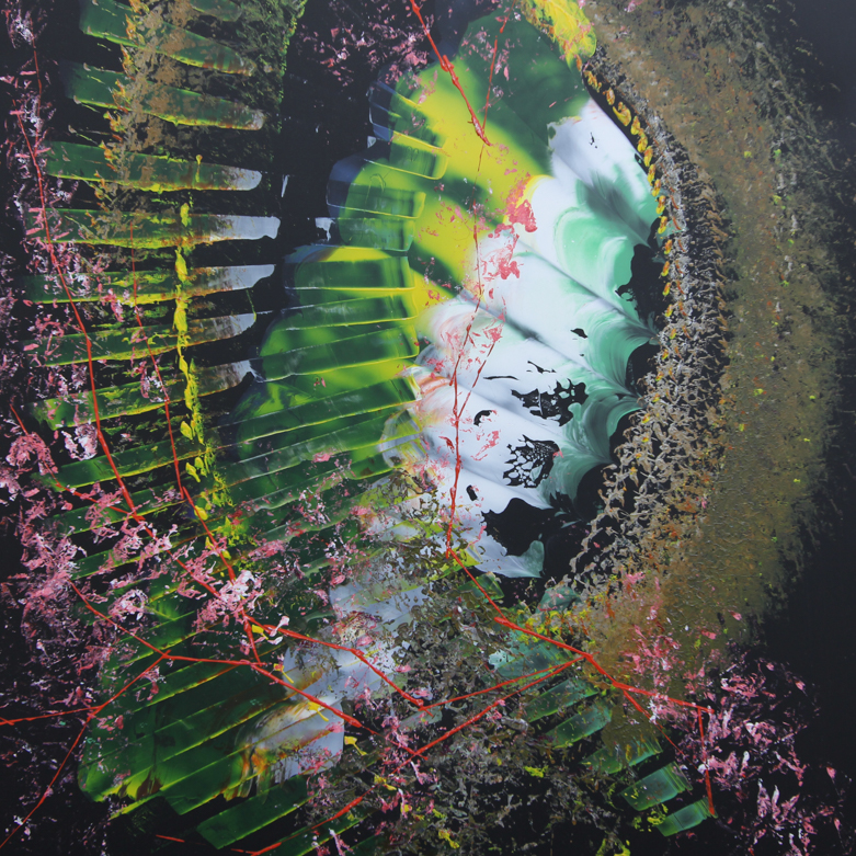 Acrylic Painting on Black Matte Acrylic Sheet