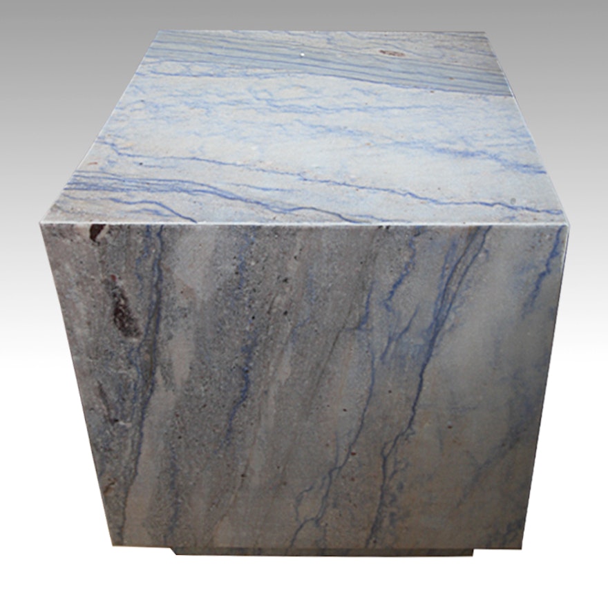 Italian Blue Marble Side Table