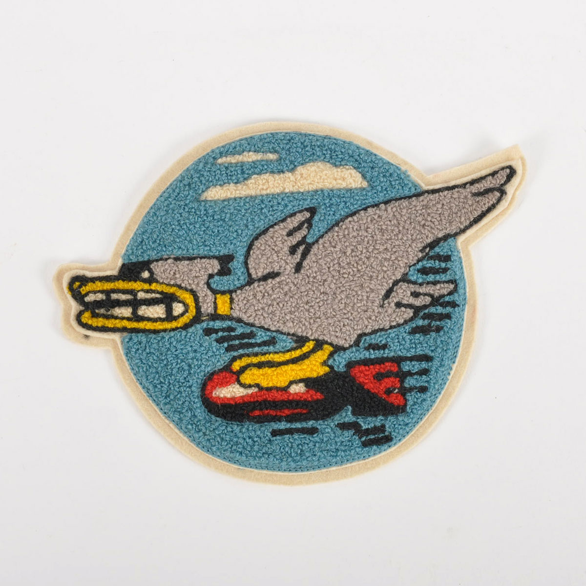 WWII USAAF 600th Bomb Squadron Disney Studios Daffy Duck Chenille Patch