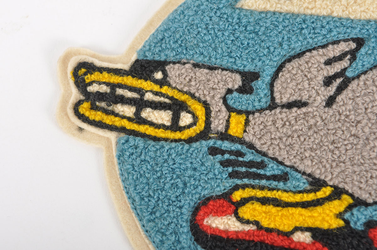 WWII USAAF 600th Bomb Squadron Disney Studios Daffy Duck Chenille Patch