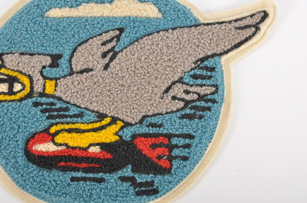 WWII USAAF 600th Bomb Squadron Disney Studios Daffy Duck Chenille Patch