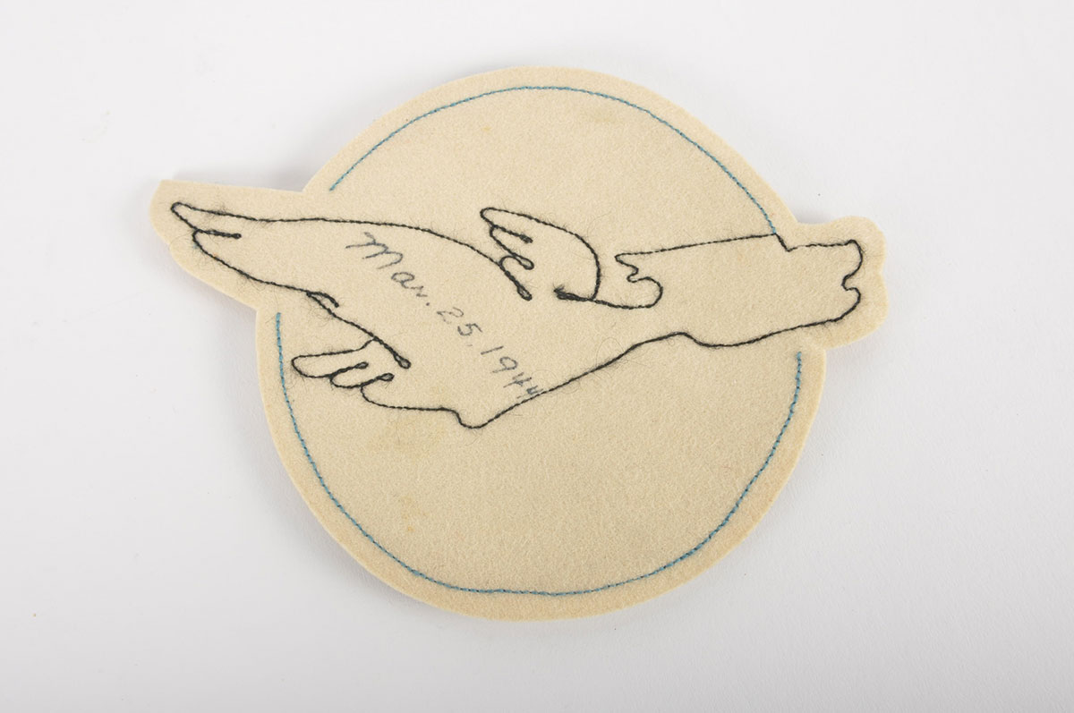 WWII USAAF 600th Bomb Squadron Disney Studios Daffy Duck Chenille Patch