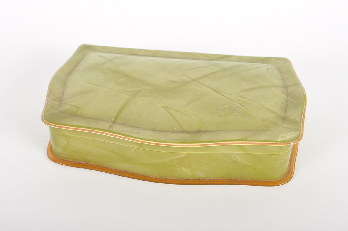 Cobalt Blue Vanity Glass and Art Deco Vanity Items