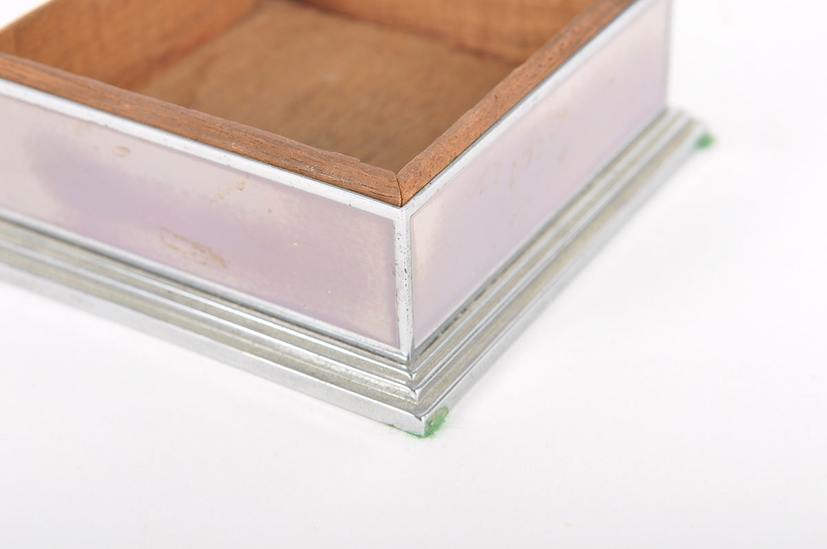 Cobalt Blue Vanity Glass and Art Deco Vanity Items